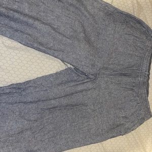 Old Navy Large Grey Wide-Leg Long Tie-Waisted Pants